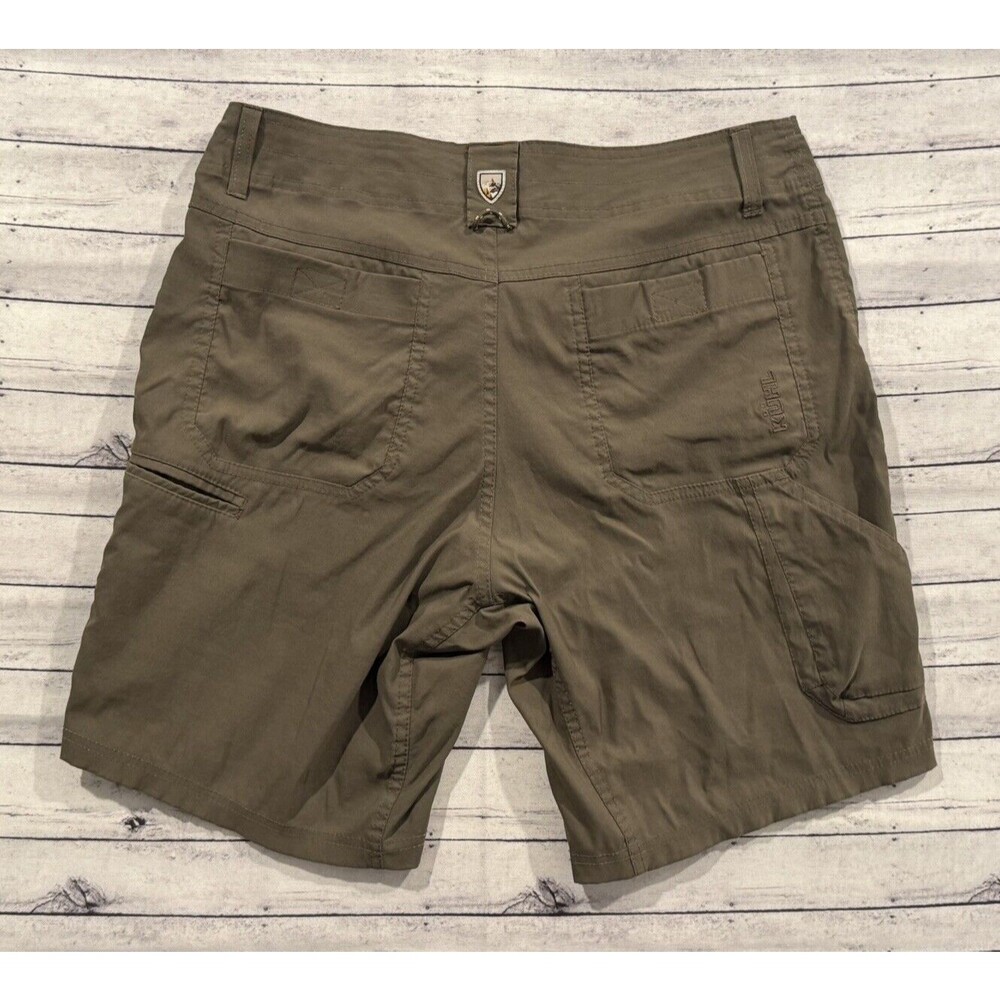 KUHL Mens Renegade Shorts Sz 32 Olive Green Hiking Zip Pockets Stretch Outdoor - Picture 14 of 16